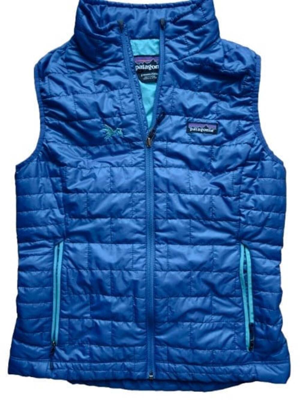 Women's Patagonia Nano Puff Insulated Vest in Blue Full Zip Size Small